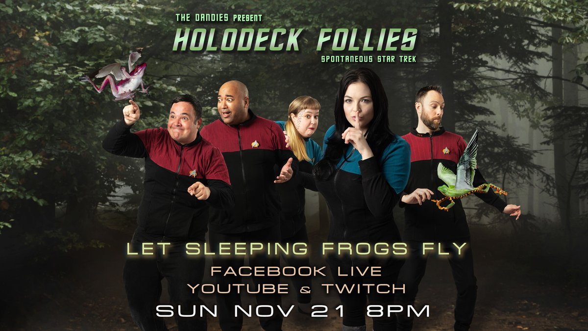Hop aboard a new Holodeck Follies mission this Sunday at 8 PM EST! 

Streaming on:
YouTube - tinyurl.com/TheDandiesYouT…
Twitch - twitch.tv/improvdandies
Facebook - facebook.com/improvdandies/

#geek #improv #comedy #geekcomedy #show #StarTrek #trek #space #trekkie