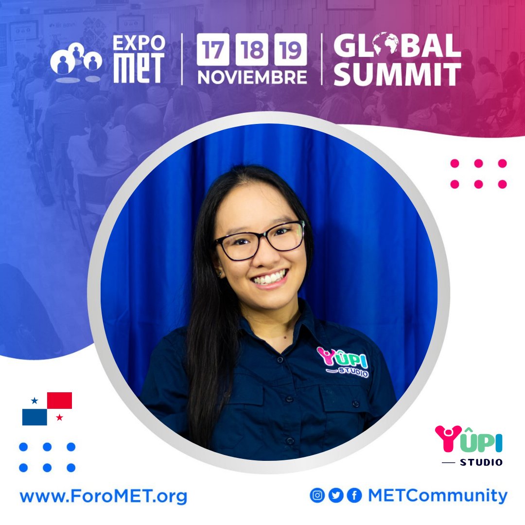 yupistudiocom's tweet photo. ¡Hola, soy Silvia de Yupi Studio #Panamá! Hoy seguimos en el día 2 #ForoMET #ExpoMET de
@METcommunity @empresariascds.
📱Visita la Feria Internacional virtual en https://t.co/Ykn7h5r4pX
🙌 Visítanos en el Pabellón de Innovación y TICs, Stand N°3. https://t.co/mOsh8RD9Oi