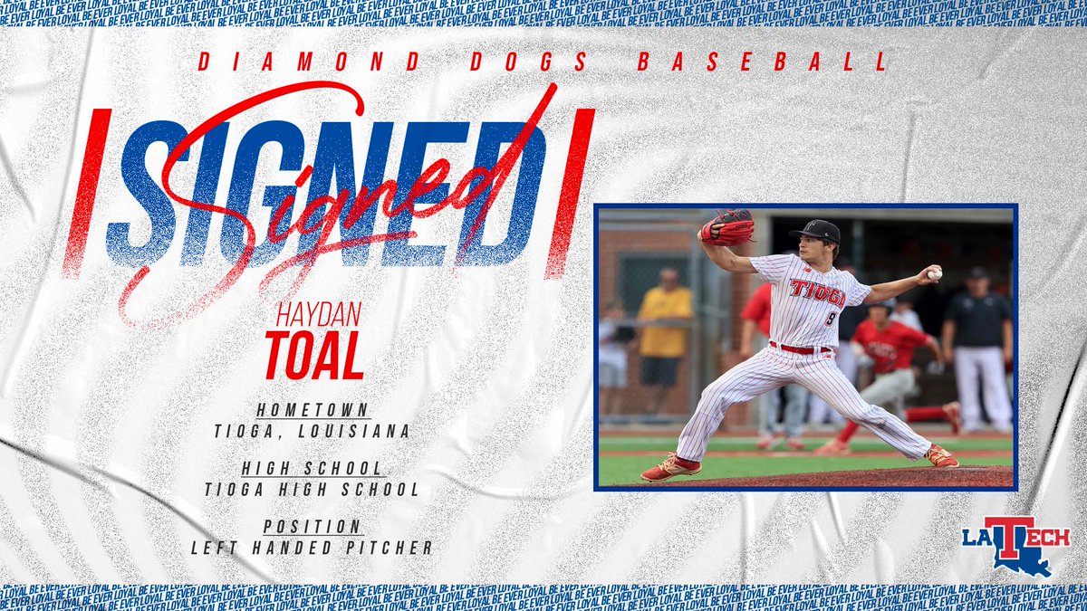 WELCOME TO THE FAMILY | Help us welcome left handed pitcher Haydan Toal to the LA Tech Family!

#EverLoyalBe | #NationalSigningDay