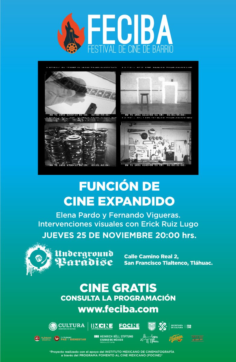 fecibacine's tweet photo. 🎞️ En nuestra función especial de 𝐂𝐢𝐧𝐞 𝐄𝐱𝐩𝐚𝐧𝐝𝐢𝐝𝐨, presentaremos Inventario Churubusco, en donde Elena Pardo y Fernando Vigueras hacen un recuento de los objetos, espacios y saberes que se albergan dentro del Laboratorio de los #EstudiosChurubusco.

@upmx_ https://t.co/ddSfIe7pHw