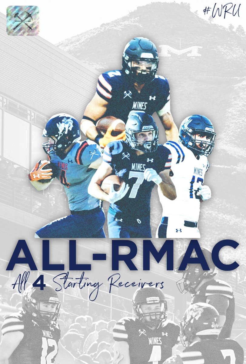 𝘏𝘜𝘎𝘌 congratulations to 𝘼𝙇𝙇 𝙁𝙊𝙐𝙍 of our starting receivers on their All-RMAC honors!! 

#WRU⚒