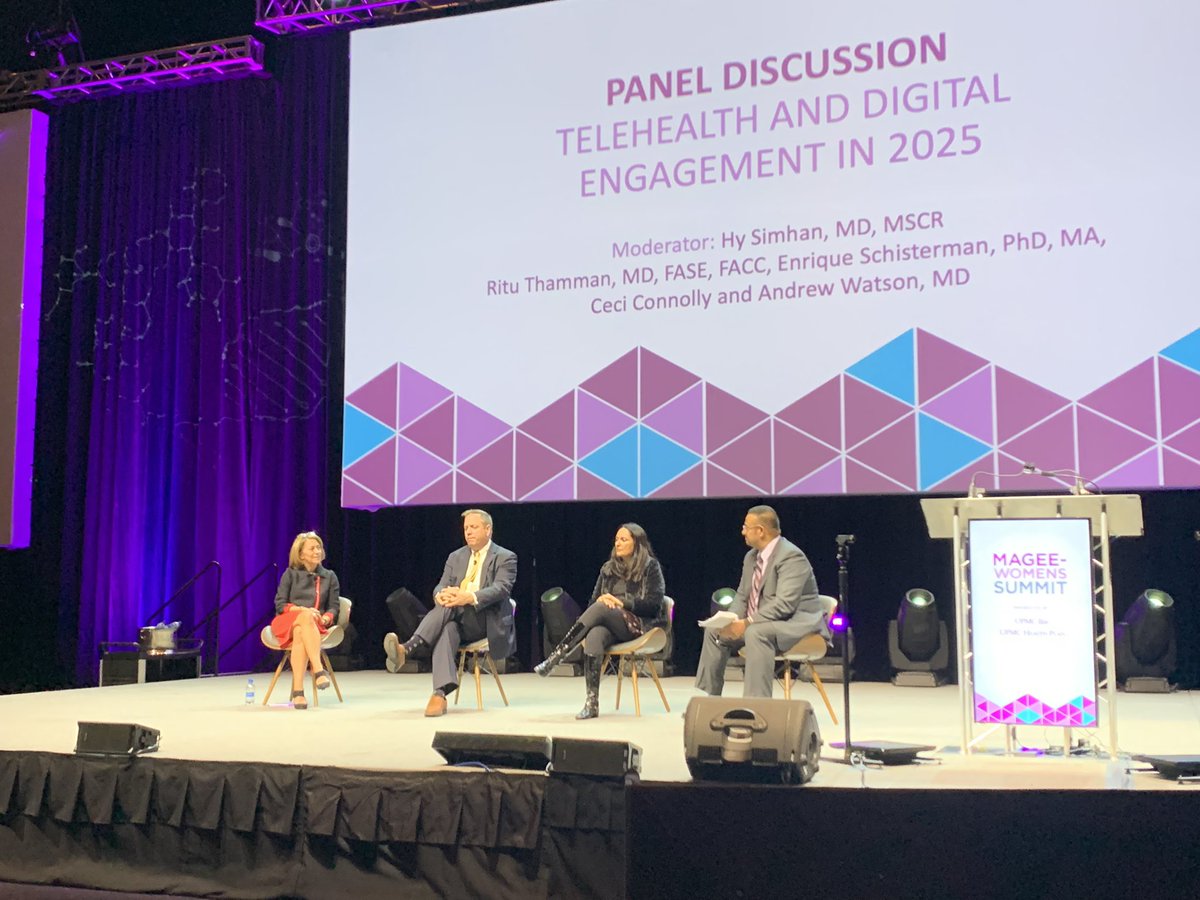 GinWhitman's tweet photo. Fantastic Keynote from @CeciConnolly on Telehealth in 2025 and following Panel Discussion with @iamritu and @arwmd @UPMCHealthPlan @_ACHP https://t.co/UpDnlAyPWN