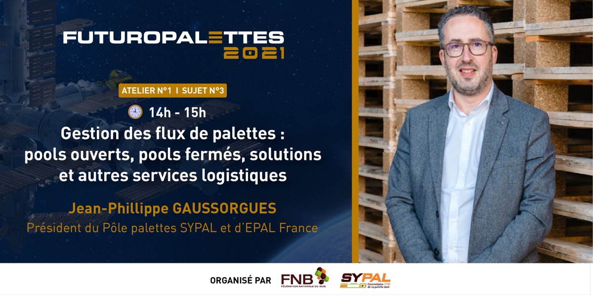 FNBois's tweet photo. Pools ouverts, pools fermés, solutions et autres services logistiques... @GaussorguesJp , président du
Pôle Palettes @LeSYPAL et d’@Epal_France, évoquera la gestion des flux de #palettes ce 19 novembre à #Futuropalettes2021. Pour s'inscrire 👉 https://t.co/fw5Hl0fIzn https://t.co/g2G2lpNRqf