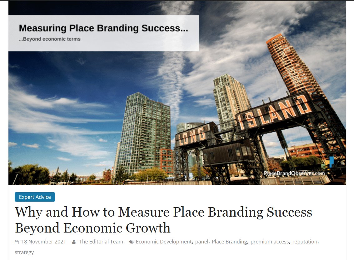 Mariajbec's tweet image. "How can we communicate that #placebranding is about more than 'just' economic development?"
bit.ly/3oKRsyB @caioesteves_br @AndrewHoyne @HoyneDesign @christopherhire @EdBurghard @GunterSoydanbay @martinboisen @rgovers @babiak @floriankaefer @placebrandobs @SustLeaders