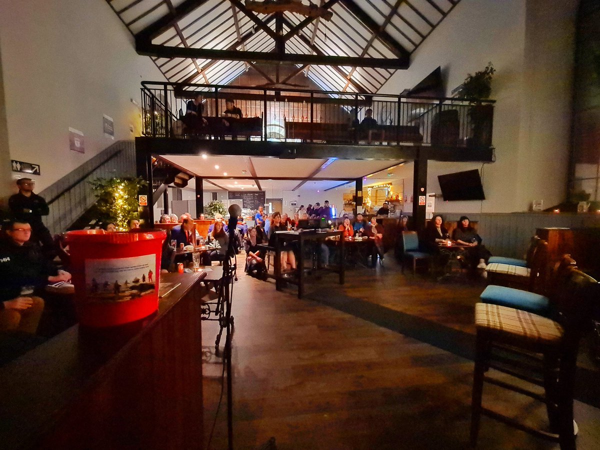 SiteColl's tweet photo. And we're underway! A great turnout for our screening tonight of @LaunchOnTheSea @portreelifeboat https://t.co/NuaYRVsD5J