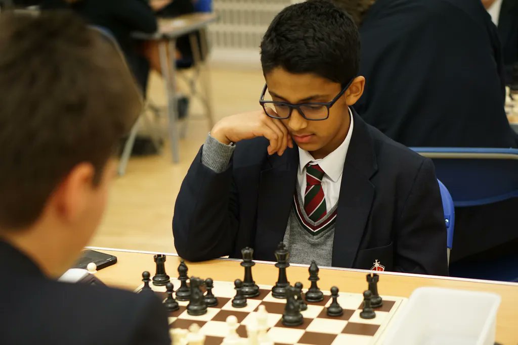 RGSGuildford's tweet photo. #RGSChess Intense focus &amp; concentration from our talented young chess players as they pit their wits against @GuildfordCounty in the @ecfchess National Schools Qualifying Round. https://t.co/zxeNvpxF4H