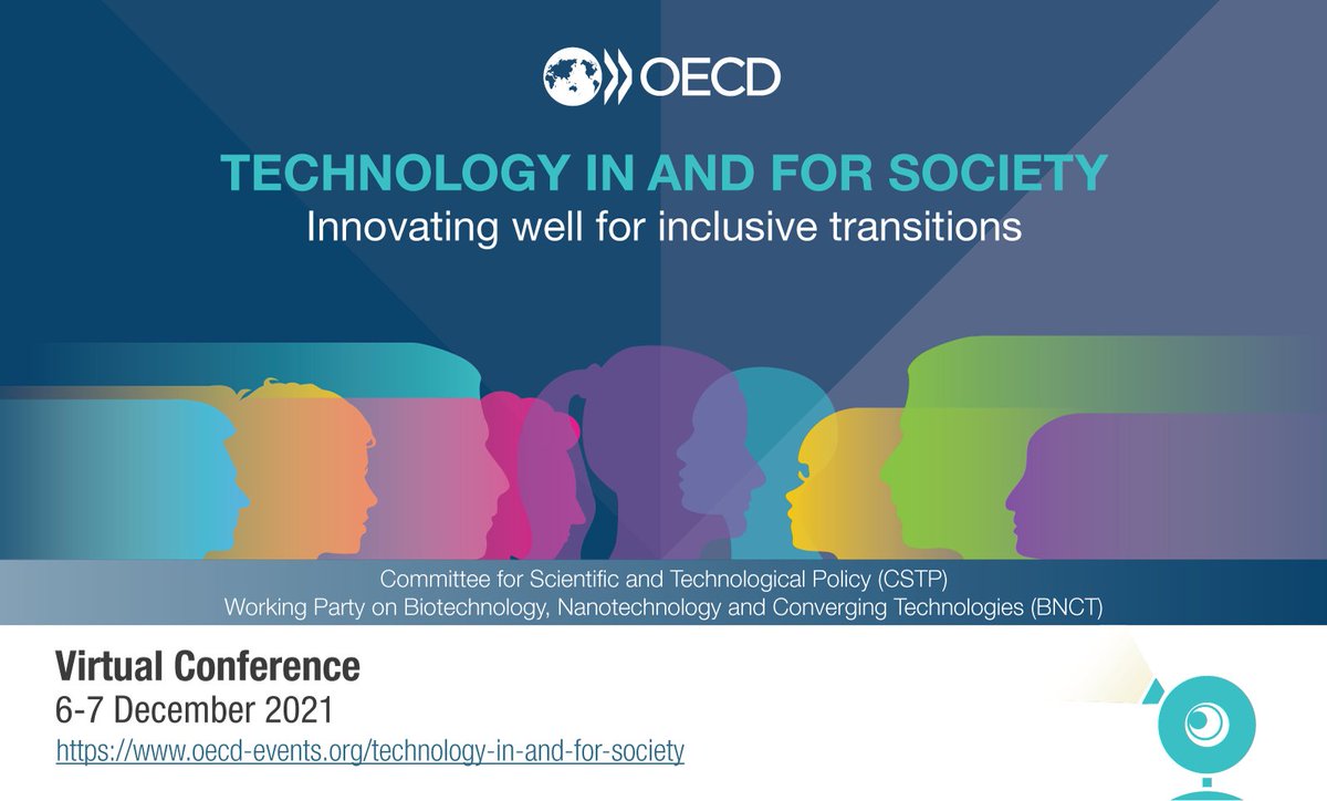 OECDinnovation's tweet image. Join us online 6 &amp;amp; 7 December as we look at the design of policy for upstream #TechnologyGovernance, share practical ideas &amp;amp; experiences, and identify frameworks to promote values-based technology.

📌 Info &amp;amp; registration 👉 bit.ly/31GaRsx

#EmergingTechnologies #scitech