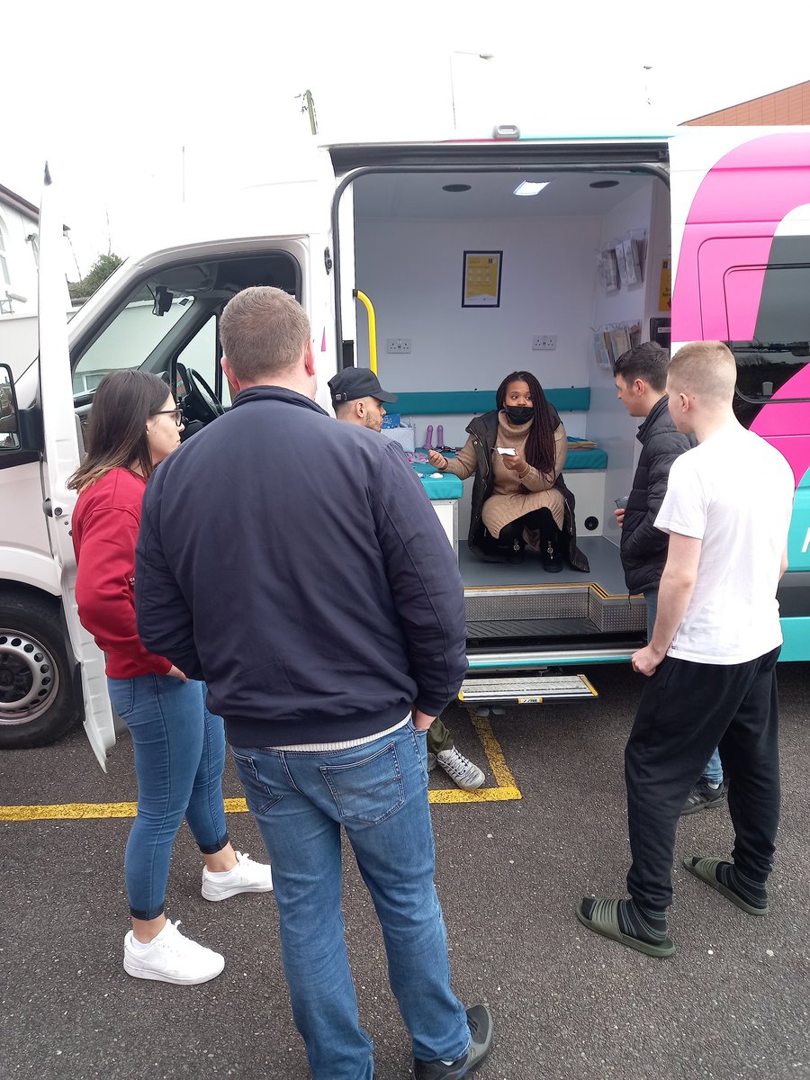 DASHMobileUnit's tweet photo. Big thanks to the lads in the Cork Foyer for hosting the DASH initiative today.@AshMccormack11 from the Sexual Health Centre @SHC_Cork provided a great interactive workshop on testing and "What Sexual Health means to you"? The lads also enjoyed the Drugs &amp; Alcohol segment.@cldatf https://t.co/C20mmvKOE9