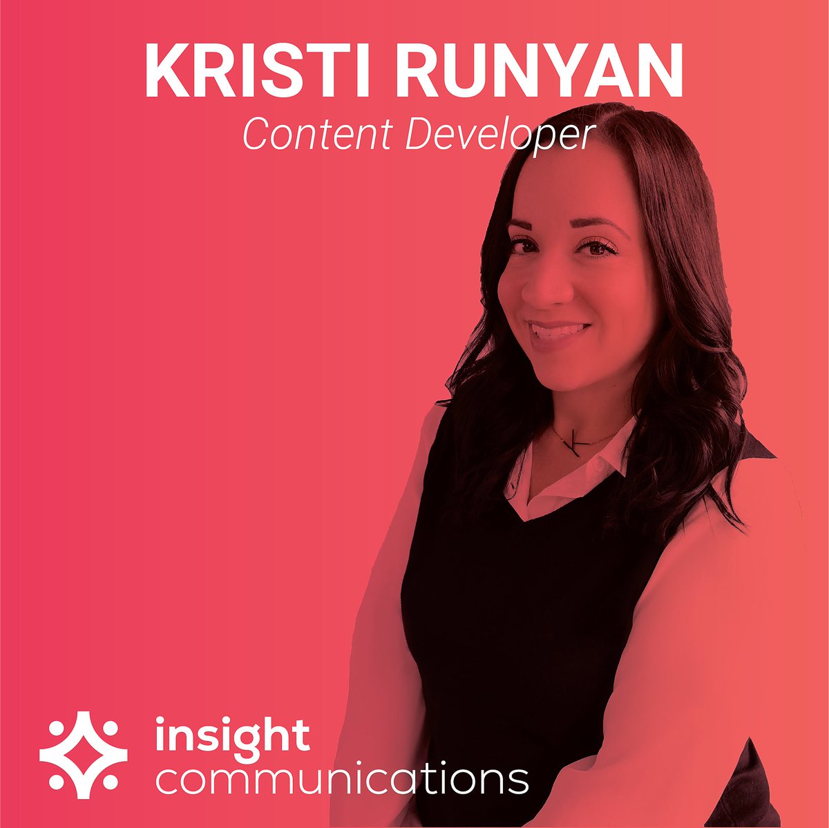 insight_comm1's tweet photo. Featured Team Member: Content Developer, Kristi Runyan. Kristi has been writing professionally for newspapers &amp; magazines for a decade. At Insight, she enjoys using her passion to tell clients' stories. Read more about Kristi and the whole team here: https://t.co/LDl5Bx58CB https://t.co/Tn1XmMF3kk