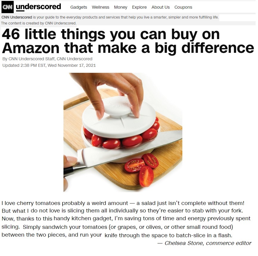 We're excited! Rapid Slicer® is #3 on CNN's list of 46 little things you can buy on Amazon that make a big difference! 
.
.
#CNN #RapidSlicer #gadget #Amazon
ow.ly/mvRM50GQQpy