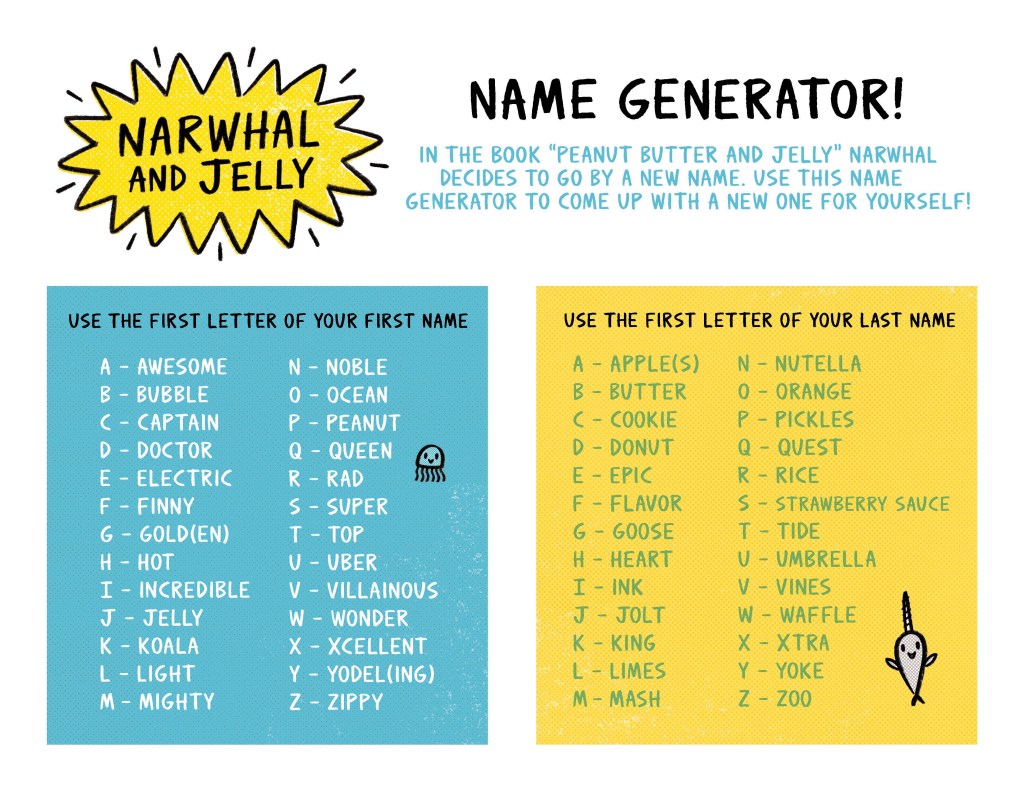 Tundra Books What Is Your Narwhal And Jelly Character Name Super Cookie Here Tweeting For Tundra Happynarwhalidays T Co 8dc2enaxks Twitter