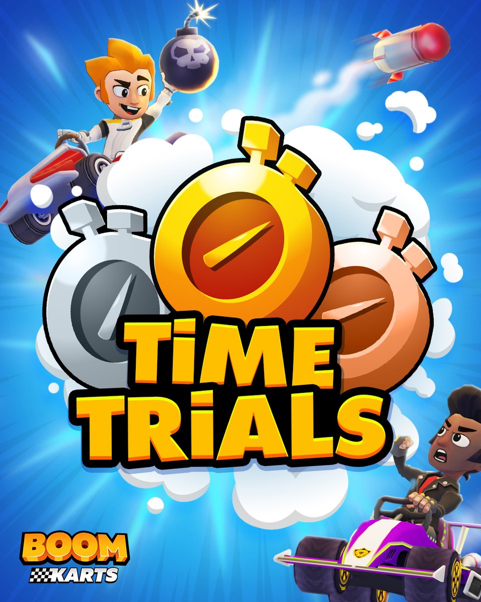 BoomKarts's tweet photo. Laaaaaaadies and gentlemen! Detonate your engines!
By popular demand, Time Trials mode has finally arrived in #BoomKarts! It's you vs the clock - So get boomin' https://t.co/O6WBVkwXCJ