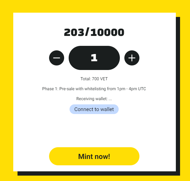 PixelPuffs_NFT's tweet photo. ATTENTION: For anyone who is trying to mint a Whitelist #PixelPuff on the browser, if you go to the page and click on the "Connect to Wallet" button, it might not do anything.
If that's the case, you just need to hard refresh and/or clear cache on that page!!
#NFT #VNFT #VET https://t.co/qXyk536ajw