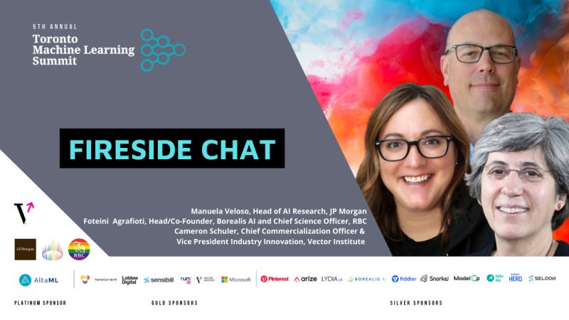 RBCBorealis's tweet image. 📺Tune in at 2:15pm ET to hear from @fagrafioti, Head of Borealis AI and Manuela Velosa, Head of AI Research at @jpmorgan. They&apos;ll be covering key research trends, the future of #AI and more. It&apos;s all happening at #TMLS2021 Summit: bit.ly/3mY71mH