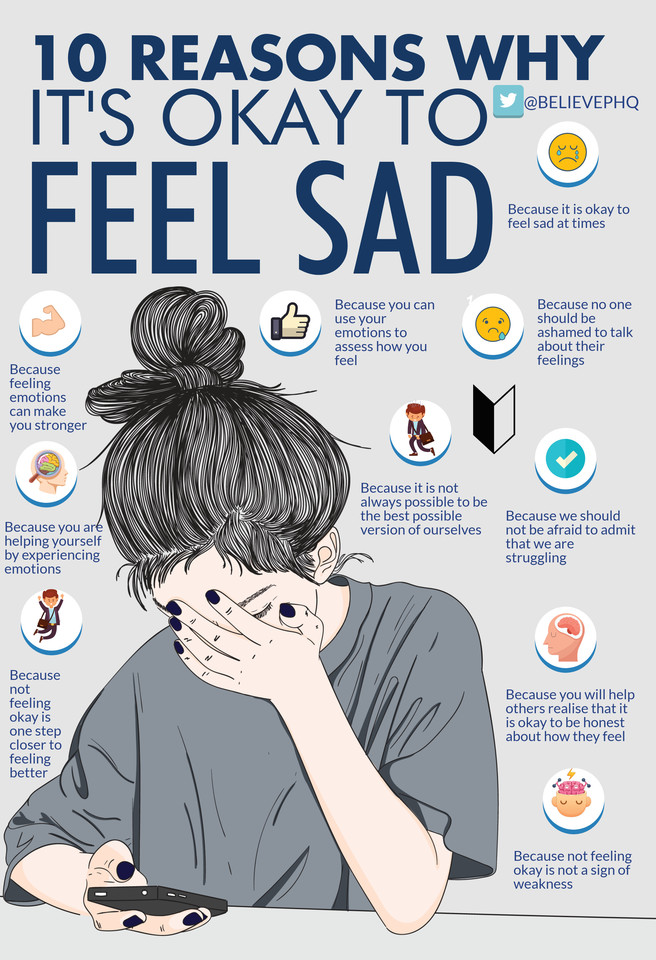 10 Reasons why it's okay to feel sad.

believeperform.com/product/10-rea…

#mentalhealth #mentalhealthawareness #mentalhealthawareness #wellbeing #mindfulness #sad