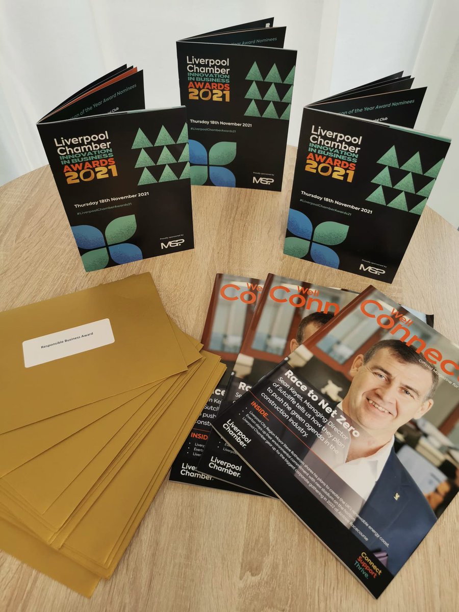 LpoolChamber's tweet photo. The winners are… 👀

We can’t wait to share the names in these envelopes tonight.

Congratulations to our finalists, we have seen incredible examples of businesses that have innovated in the face of adversity &amp; we’re thrilled to be celebrating with you!
#LiverpoolChamberAwards21 https://t.co/PfFKdctfxk
