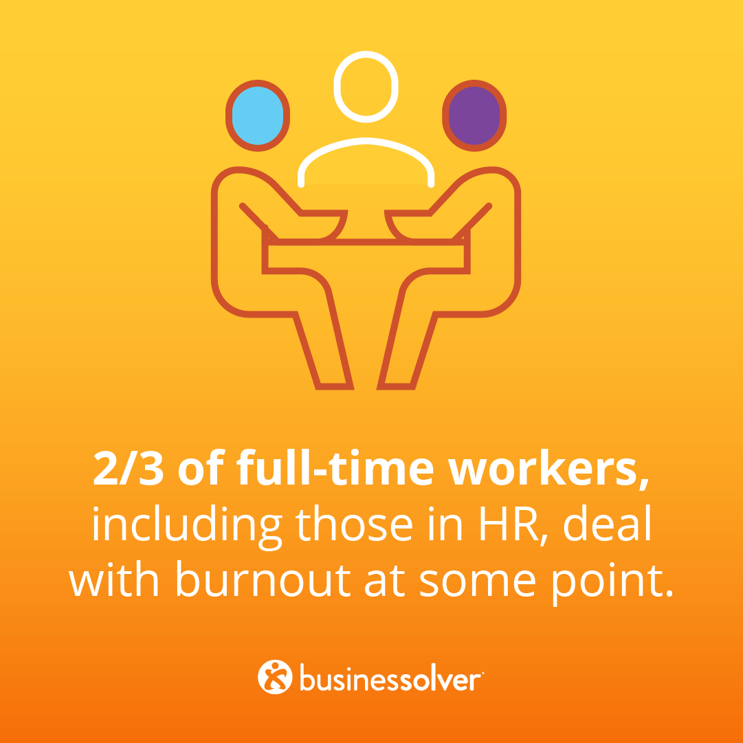 CopieGary's tweet photo. On the verge of burnout? You're not alone. In good times and bad, HR is on the front lines. Click ➡ for burnout stats and check out our infographic for tips for managing stress: https://t.co/5KuWSePPuN #AE2022 #annualenrollment #HRburnout #OwnYourZen https://t.co/MTH1et62Aq