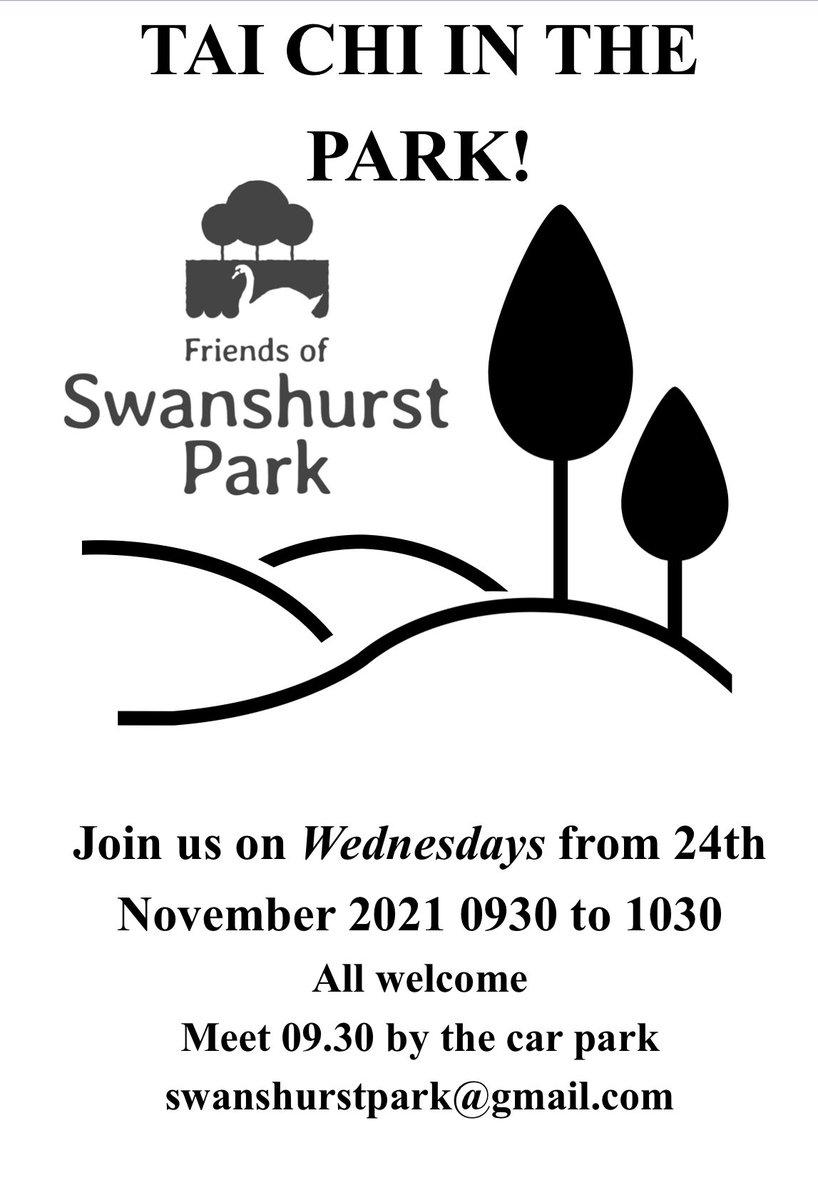 Tai Chi is coming to Swanshurst Park! Each Wednesday from next week (24th Nov) from 9:30am. Meet in the car park off Yardley Wood Rd - all are welcome #TaiChi #moseley #billesley #birmingham #freethingstodo