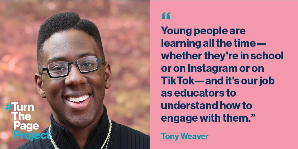 WaltonFamilyFdn's tweet photo. "We created a world where everyone can find themselves. Everyone can see someone that’s like them. Everybody can feel like their story and their perspective matters.” — Tony Weaver, Founder of @WeirdEnoughHQ #TurnThePageProject https://t.co/alrrwJDKcZ https://t.co/aP4nnyhYiT