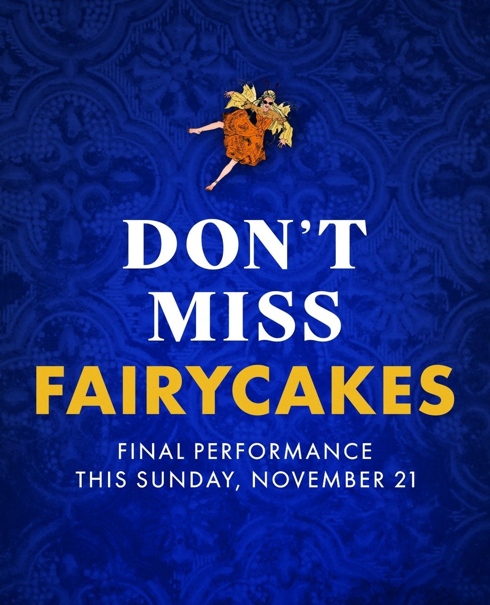 Come join us for a laugh (or several) this weekend at <a href="/FairycakesPlay/">Fairycakes: A New Comedy</a>! It's your FINAL CHANCE! Use code PUCK for $25 tickets! ⁠
⁠
FINAL PERFORMANCES:⁠
Thursday 11/18 at 7:30 PM⁠
Friday 11/19 at 8 PM⁠
Saturday 11/20 at 2 PM and 8 PM⁠
Sunday 11/21 at 2 Pm and 8 PM