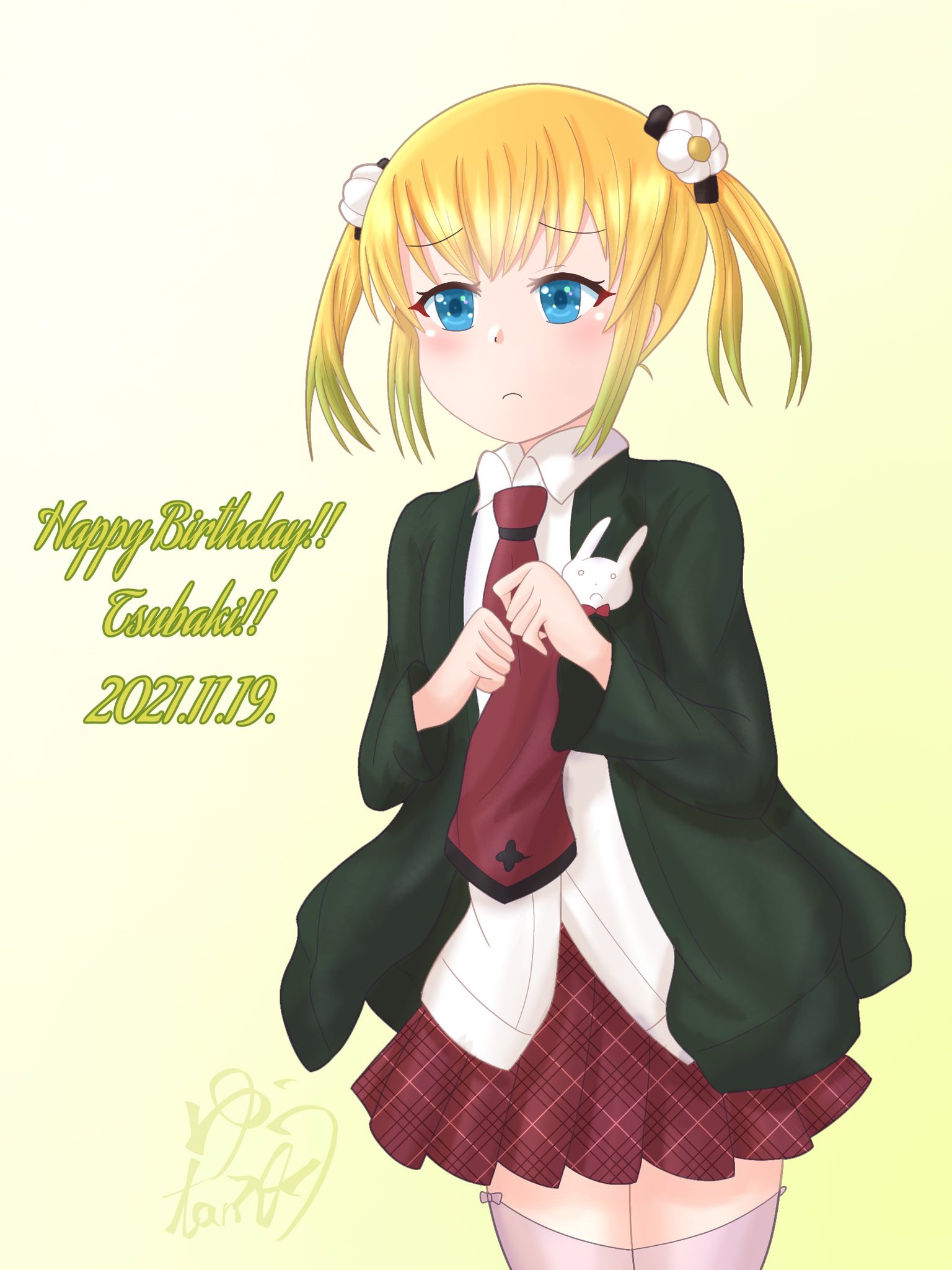 ゆうたん W ノ チモシーを操る Pcやプログラムが得意な人見知りの天才少女 椿ちゃん おめでとう 狭山椿生誕祭21 狭山椿生誕祭 あんハピ ゆう誕イラスト アニメ好きと繫がりたい イラスト好きさんと繋がりたい T Co