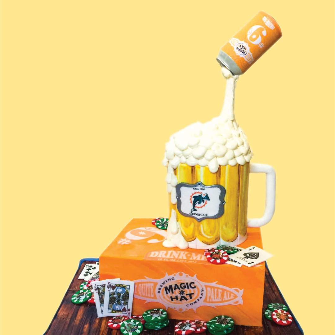 Want a gravity defying cake that you don’t have to go to Las Vegas to experience? Bring the magic of the city and your love for games and entertainment with our Beer &amp; Poker Cake!

#BeerCake #PokerCake 

sweetesbakeshop.com/products/beer-…