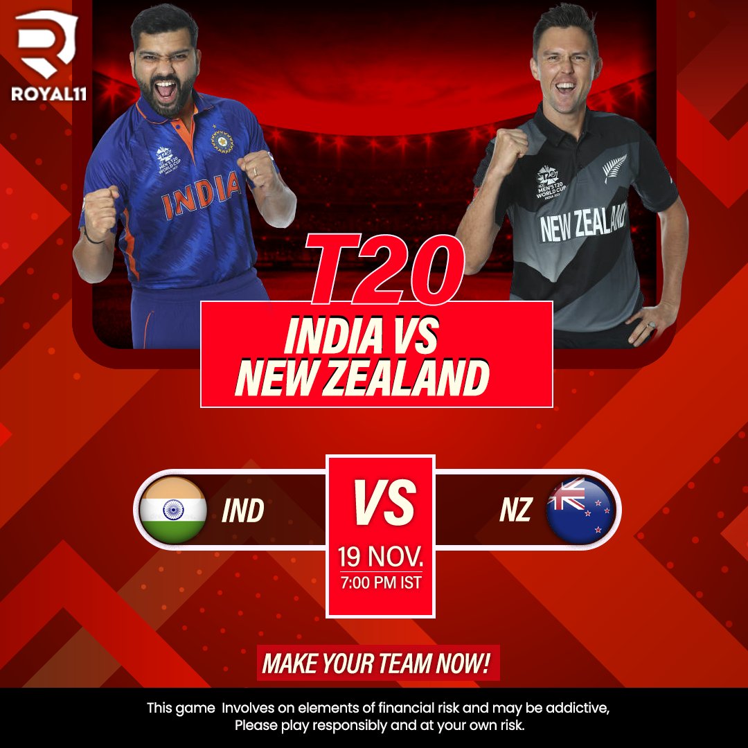 royal11official's tweet photo. Be ready for the 2nd #T20 of #IND vs #NZ tomorrow 🏏⚔️
#Fantasy #expert #tips padhna chalu kardo to #win huge #cash tomorrow 🤑💸
We are #ready to cheer our favorite #team.
#fantasycricket #MatchDay #GameDay #TeamIndia #TeamNZ #indvsnz #indvsnzt20 #liveyourpassion #Royal11 https://t.co/C9rvBBPjNQ