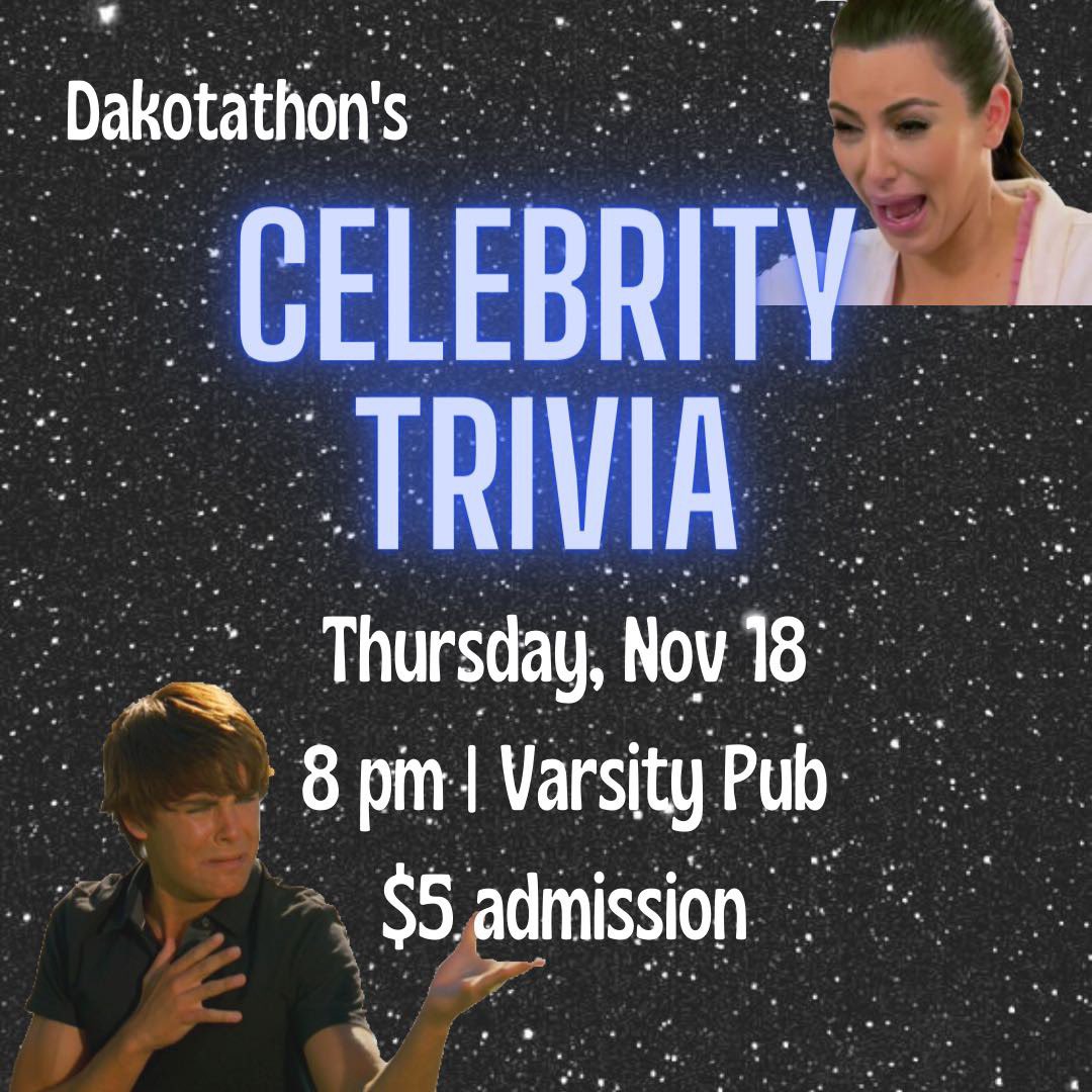 Our last trivia night of the semester is tonight! 😳 You all know the drill…Varsity Pub basement at 8pm!!