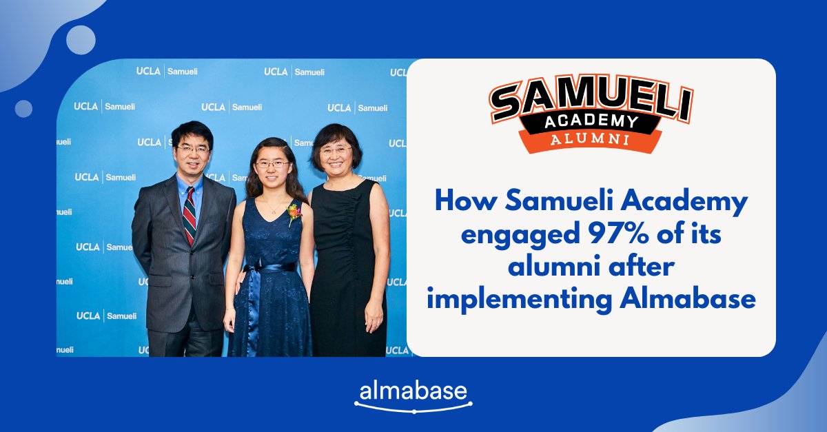 almabaseapp's tweet image. Check out how the Advancement team at Samueli Academy engages 97% of its Alumni:  hubs.la/H0_srJf0
#AlumniManagement #AlumniCentric #TheAlumniWay #SamueliAcademy
