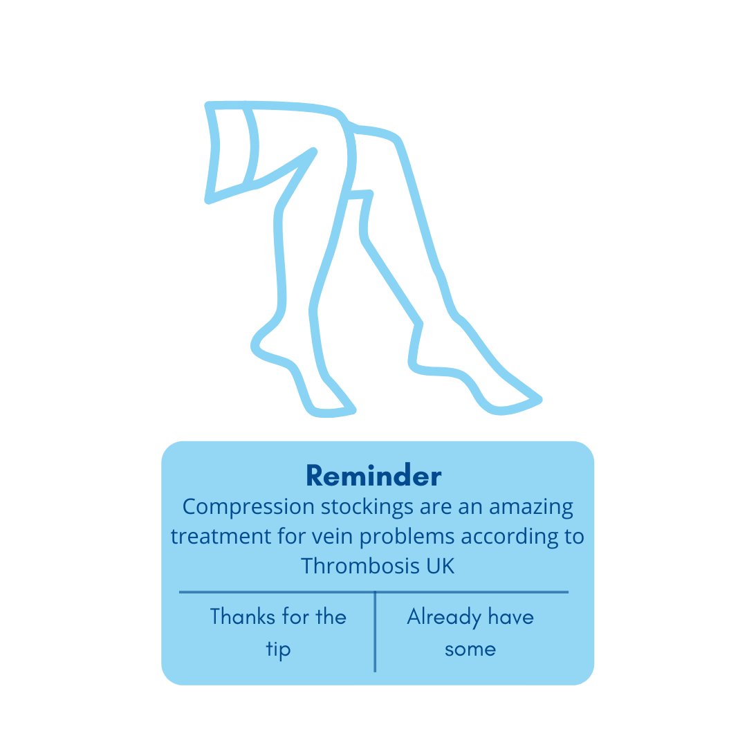 SimplyHireLtd's tweet photo. Compression stockings are an amazing medical treatment used for problems with veins such as varicose veins and reversible swelling🙌 Thanks @ThrombosisUK for allowing us to share these facts and stats. https://t.co/ua11fMJqJe