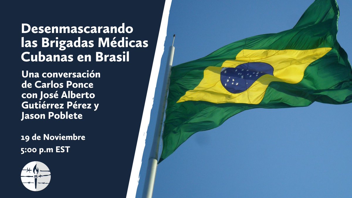 Ant1Comunismo's tweet photo. Sigan la conversación de @ceponces  con José Alberto Gutiérrez @GutierrezPress y @JasonPoblete sobre las brigadas médicas cubanas en Brasil.

🗓️ 19 de noviembre
⏰ 5:00 pm EST  

🔗Inscripción: 
https://t.co/ZUNcdTi2jv

YouTube: @VOCvideos 
Facebook Live: @victimsofcommunism https://t.co/p2wQiPCudp
