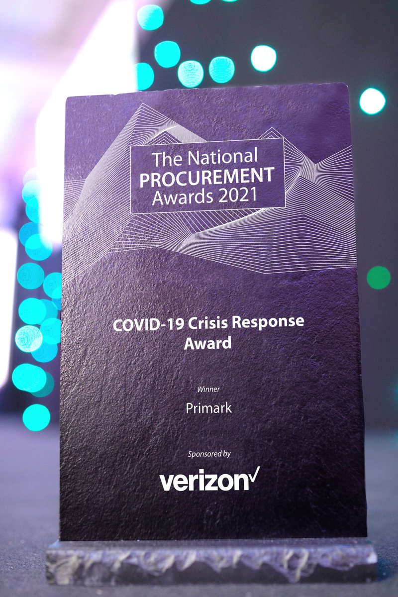 ProcureAwards's tweet image. Congratulations to @Primark on winning the COVID-19 Crisis Response Award! #ProcureAwards Sponsored by @verizon