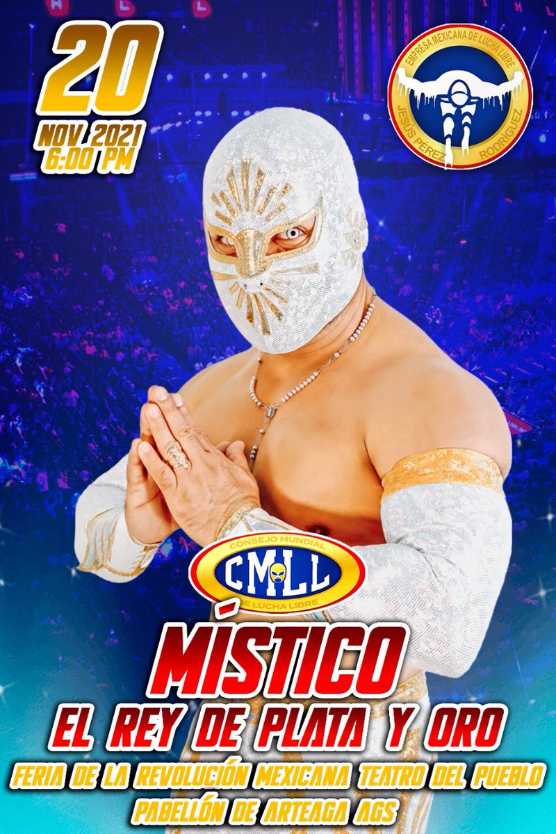 #Regresa la Lucha Libre del CMLL.

Información a detalle en: facebook.com/CrescencianoLo…

#esnoticia
#noticias 
#aguascalientes
#luchalubre
#feriadelarevolucion
#pabellondearteafa
#consejomundialdeluchalibre
#enpresadeluchalibredeaguascalientes