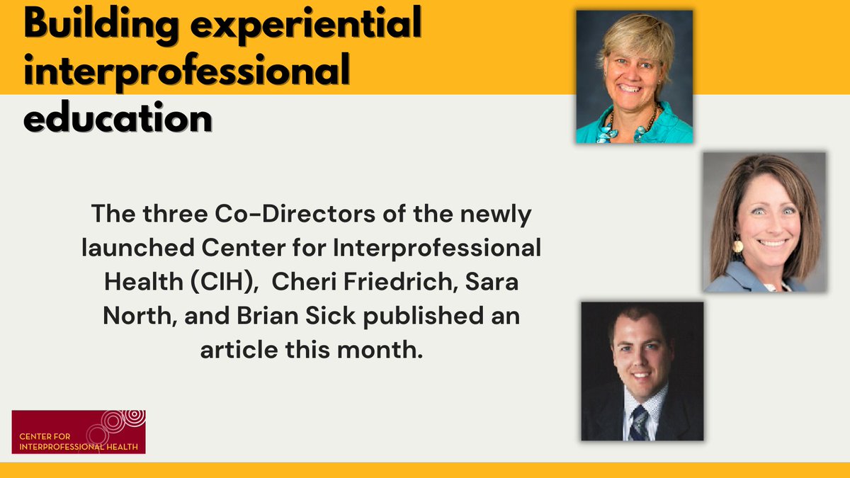 U of MN Center for Interprofessional Health (CIH) tweet media