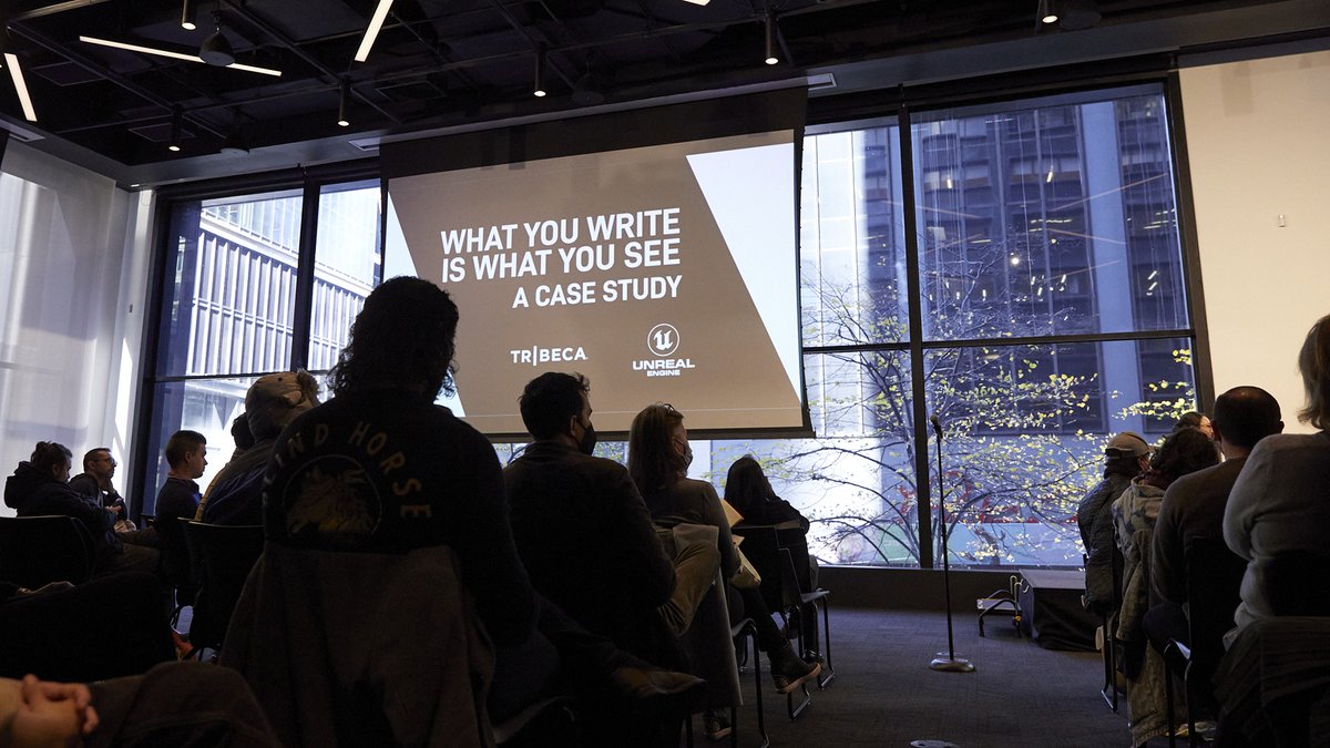 Watch out #FilmTwitter!! We’ve got behind the scenes photos from Day 1 of Writing in Unreal. To learn more about Writing in Unreal and <a href="/UnrealEngine/">Unreal Engine</a> head to tribecafilm.com/unreal   

#TribecaGames #UnrealEngine #EpicGames