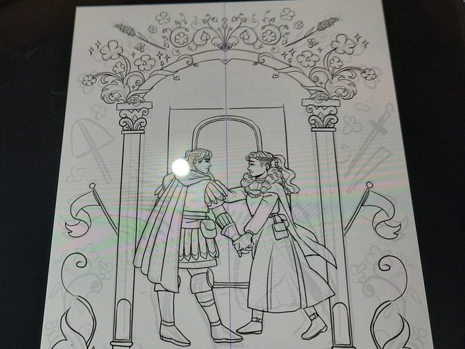 (wip, dont rt) medieval fantasy lesbians im making for my bday art tradition ✌😚 