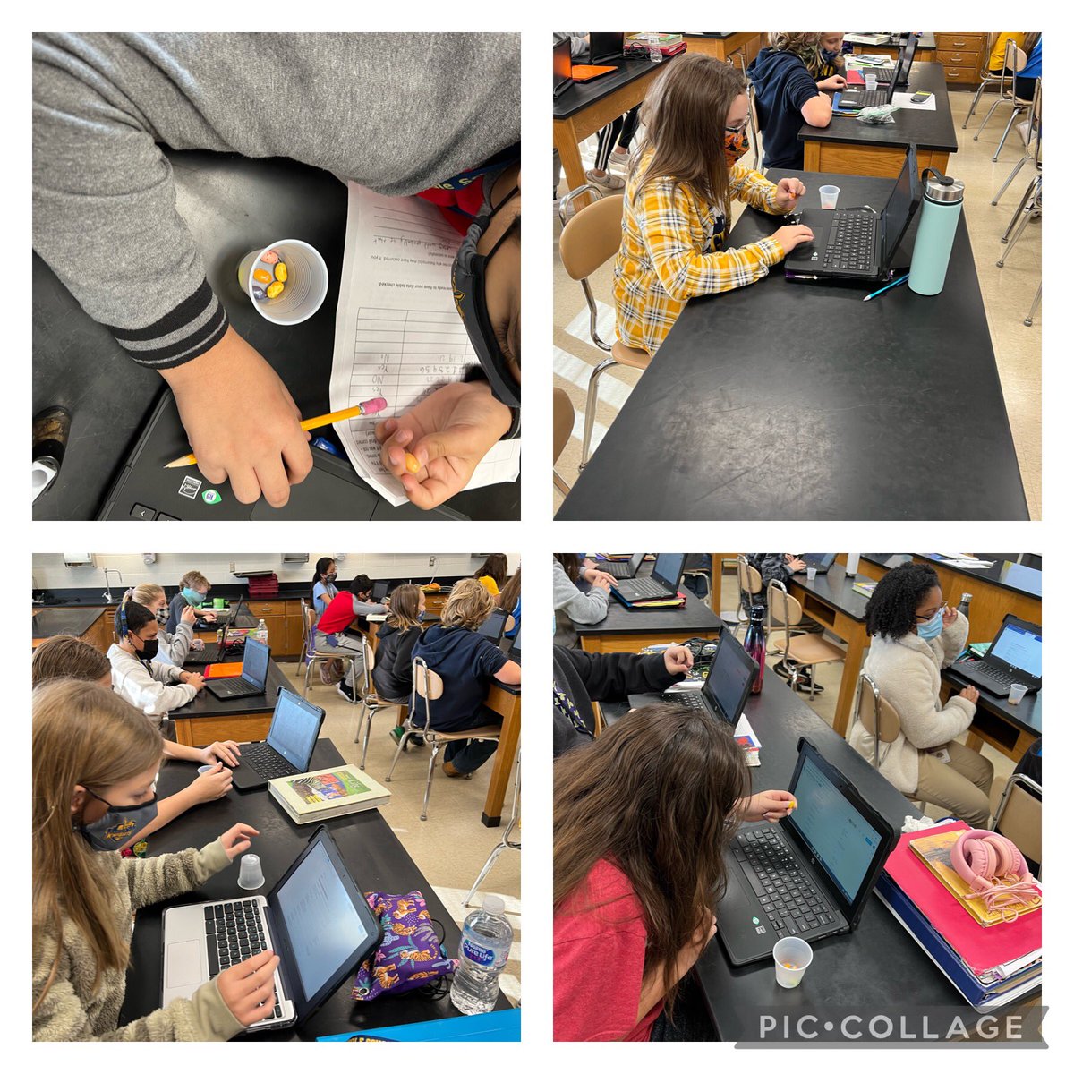 EymsScience6's tweet photo. What better way to learn how to use a dichotomous key than with jelly beans!! Our 6th grade taxonomists were able to take part in their jelly bean lab yesterday and today! Delicious #eyedge #tastylearning @eyms_york https://t.co/t0U7Fp5Dfs