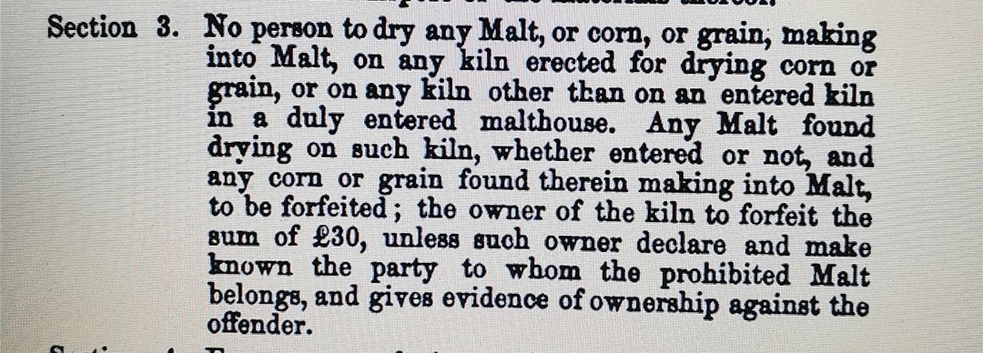 Back in 1860 if you were caught making brewing malt  you got a 30 UK pound fine, unless you ratted out the owner of the contraband malt! 30 quid back then is ~4000 now. Nothing has changed😀 when it comes to raking in fines.