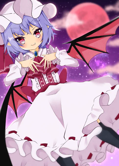 レミリア「こんなに月も紅いから本気で殺すわよ。」
#東方Project 