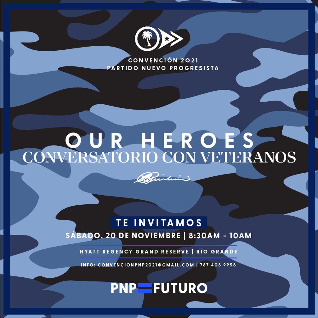 VictorSenado's tweet photo. Este sábado los invito al Conversatorio de Veteranos: OUR HÉROES. A las 8:30am en la Convención del PNP.

@Desdeelparaiso2 @DAVILACOLON @LefrancFortuno @RamonRosarioEsq @leodiazurbina https://t.co/EWyrY61gP4