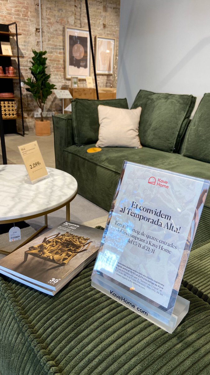 temporadaalta's tweet image. 🛋️ @KaveHome ja és a Girona! Compra aquesta setmana a la seva nova botiga per venir a veure el circ a #TA21. Tens temps fins aquest diumenge! ⌛️
