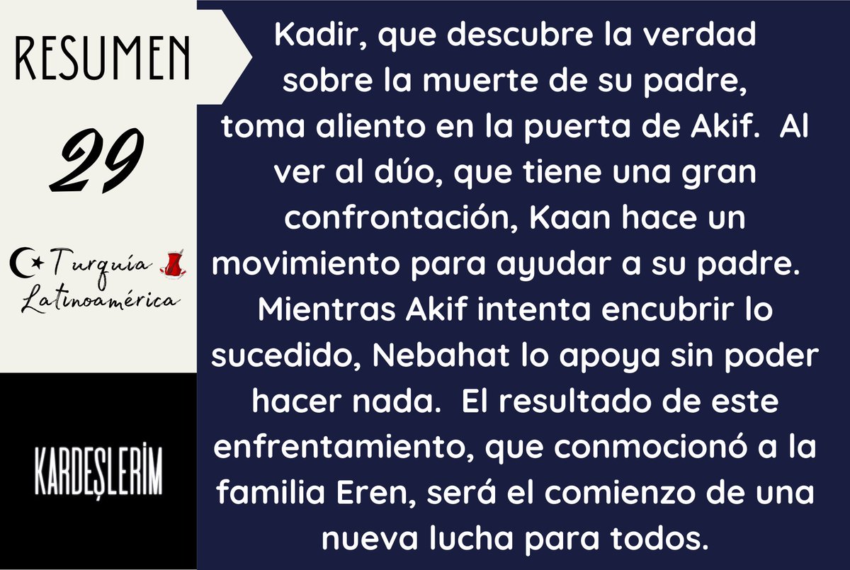 TurquiaLatinoa1's tweet photo. Kardeşlerim / Resumen y Galería del capítulo 29. 👨👨👧👧📸📝
Nuevo capítulo todos los Sábados a las 20:00hrs turcas por ATV (11:00am México) 🇲🇽🇹🇷
• #Kardeşlerim #AsDor #AyBer #Eren #Atakul #YiğitKoçak #HalitÖzgürSarı #SuBurcuYazgı #OnurSeyitYaran • https://t.co/hJxPn4cI4n