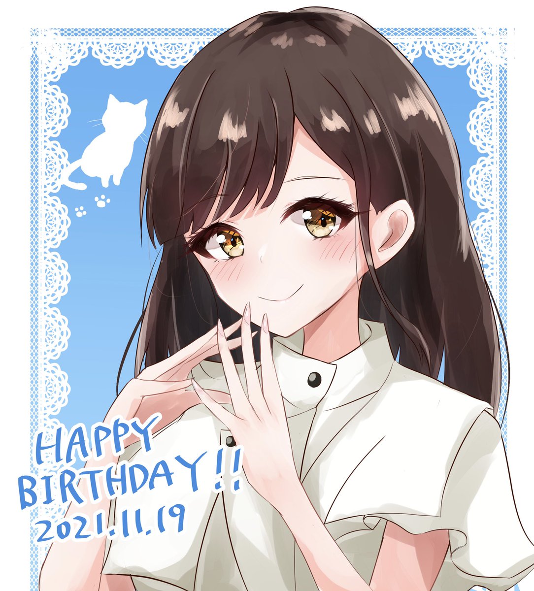 「南早紀さんお誕生日おめでとうございます!!🎉✨✨
これからも応援しております!」|まっちゃのイラスト
