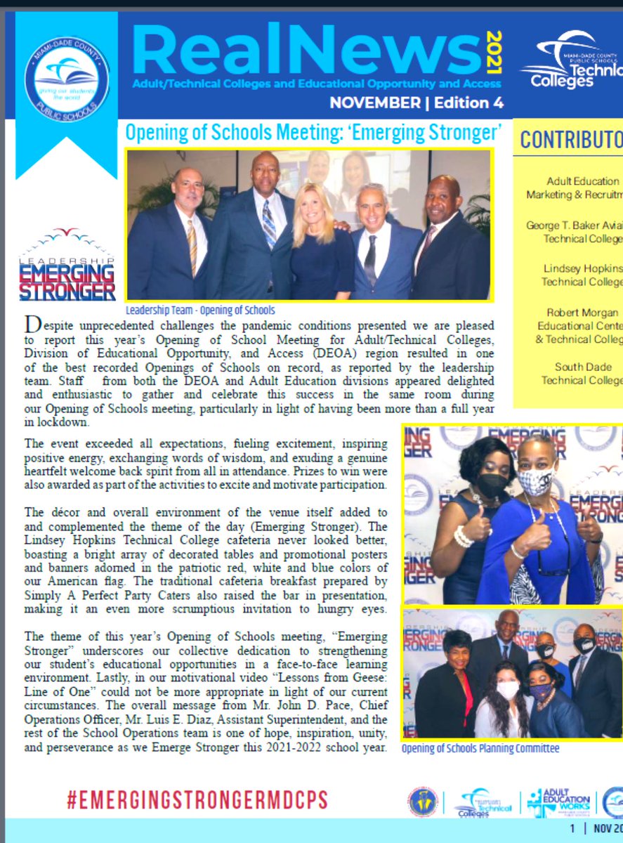 MDCPSOperations's tweet photo. Reflecting today and revisiting that we are truly emerging stronger!!! Started off the year with a bang and we are keeping it going each and every day for our post secondary students! #emergingstronger #throwbackthursday #dreambig https://t.co/cSaytMlMkX