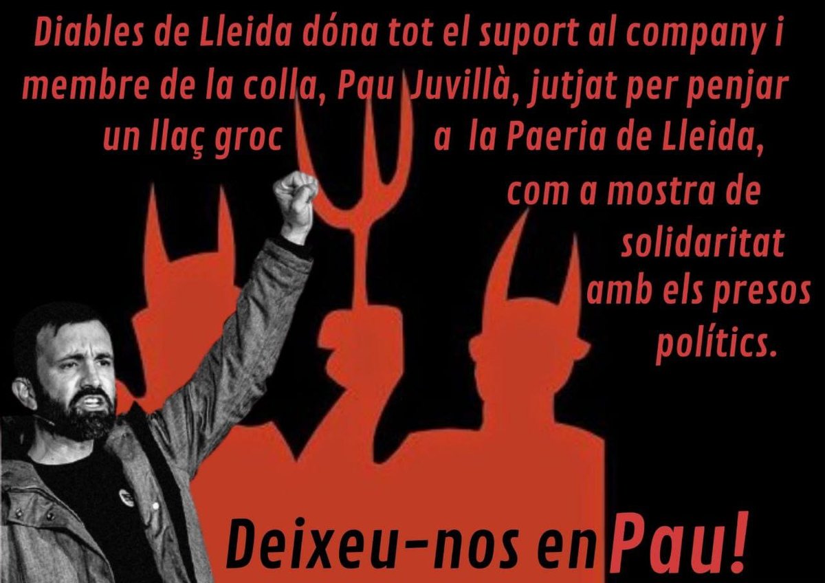 jordialsinaa's tweet photo. #Lleida un dijous més ✂️ (virtualment) i comencem a preparar el 🔥😈😡

#LLUITANOVIOLENTA

#MésVinyes
@ConsellxRep @omnium @assemblea @CDRCatOficial @CATxIND @ANC_Bombers @viaforacat @tonialba @CDRsLleida @CdrPonent @KRLS @ANCLleidaSegria @OmniumLleida @lluis_llach @FundiPau https://t.co/H5GxKRr4oe