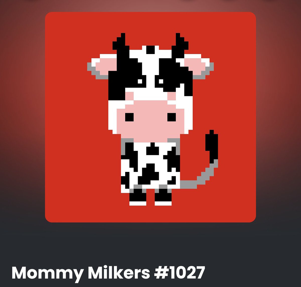 Mommy Milker #1027
🤍🐮🥛🍪
Check out my links in bio!

opensea.io/assets/matic/0…
#NFT #NFTCommunity #NFTs #nftart #shiba #ShibaCoin #NFTartist #NFTarts #NFTshill #ETH #Polygon #ELON #hopingforfirstsale #opensea #OpenSeaNFT #NFTcollectibles #nftcollectors #myfirstNFT #buyme