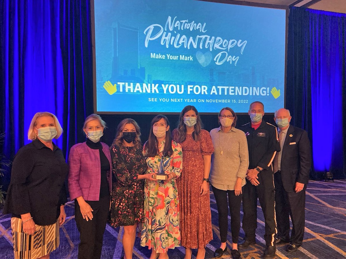 UFHealthJax's tweet photo. On Tuesday, the UF Health TraumaOne Heroes Council was honored as an Outstanding Civic Organization at the @AFPJax's #NationalPhilanthropyDay award ceremony. The ceremony recognizes the impact of non-profit organizations and the importance of #philanthropy in the community. https://t.co/QamlL6qg2f