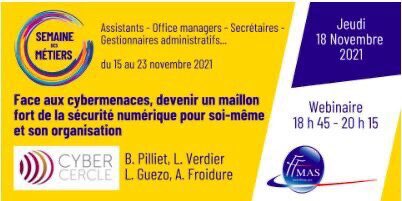 CyberCercle's tweet photo. Parce que la #sensibilisation interne à la #securitenumerique est un pilier fondamental pour les organisations face aux #cybermenaces : #webinaire ce soir pour la #FFMAS animé par @bgpilliet avec @lguezo @proofpoint @avantdecliquer @philippeloud @cybervictimes
#facteurhumain https://t.co/VmDmBBnz4v