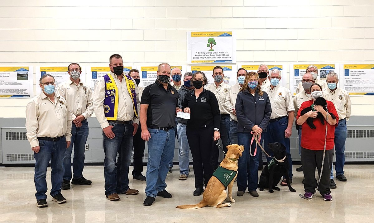 LFCDogGuides's tweet photo. Thank you to the  @atwood_lions
for your donation of $25,000 to help sponsor a local #LFCDogGuide recipient. All funds were raised through various club events.  

If you’re interested in learning about sponsoring, please contact  Kelly Russell  at krussell@dogguides.com https://t.co/p8MPsJmXss