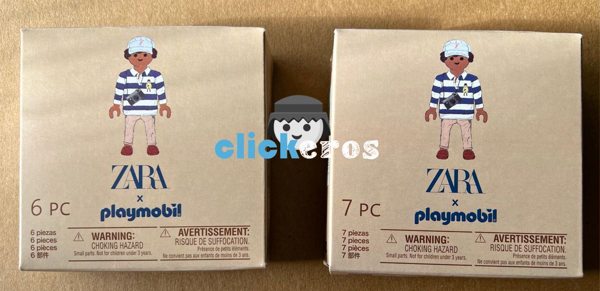 Clickeros_'s tweet image. Han llegado los promocionales de @zaraes
Confirmamos que aunque la caja para ambos es igual, cambia la numeración y la indicación del número de piezas. El pedido viene acompañado además de una bolsa regalo. Por ahora, la figura solo está disponible en pedidos online. #Playmobil